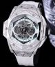 Quality Replica Hublot Big Bang Sang Bleu II Watch Diamond Steel Case Geometric Dial (2)_th.jpg